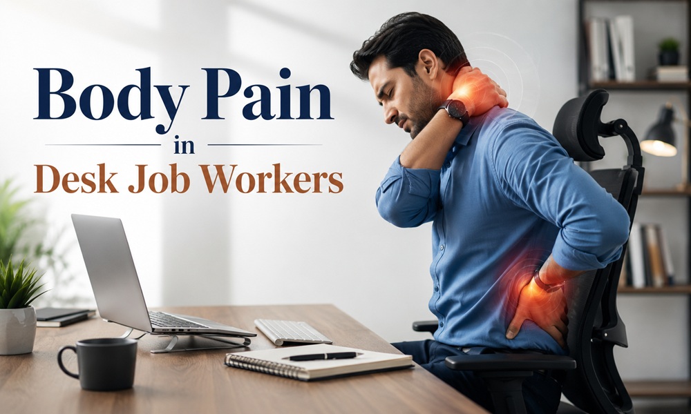 body pain in desk job workers